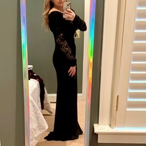 Vintage Black Lace Gown